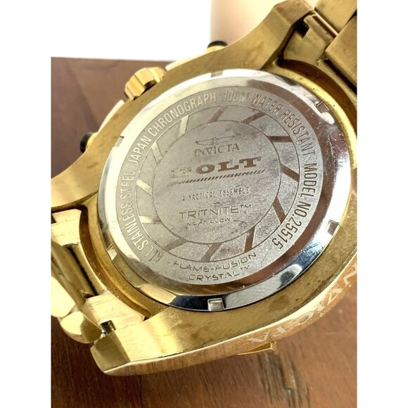 Invicta Men's Watch 25515 Bolt Quartz Chronograph Diver Gold Tone Steel 52mm - Picture 7 of 15
